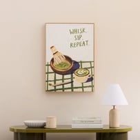 Kitchen Whisk Sip Repeat Canvas