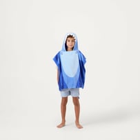 Syd Shark Character Blue Beach Hooded Towel