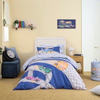 Mattel Hot Wheels Turbo Track Navy Quilt Cover Set 