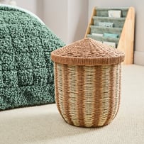 Brown Sugar Stripe Storage Basket