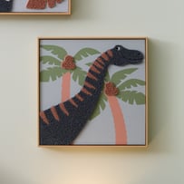 Brontosaurus Tufted Green Wall Art