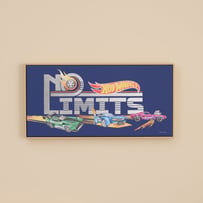 Mattel Hot Wheels No Limits Navy Wall Art