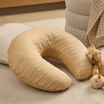 Vintage Washed Linen Biscotti Nursing Pillow