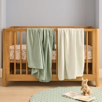 Organic Cotton Jersey Green Stripe Swaddles Pack of 2