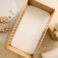 Jersey Natural Marle Stripe Fitted Sheet Pack of 2