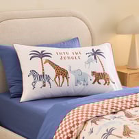 Into The Jungle White Text Pillowcase