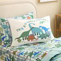 Dreamasaurus Ecru Text Pillowcase 
