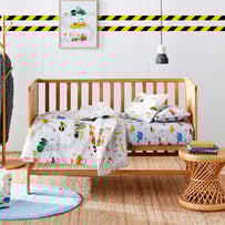 Truck Town Multi Cot Quilted Quilt Cover Set