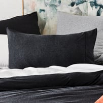 Ultra Soft Jersey Black Marble Pillowcase