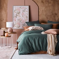 Vintage Washed Linen Cypress Quilt Cover Separates