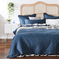 Vintage Washed Linen Old Navy Quilted Quilt Cover Separates