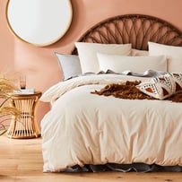 Stonewashed Cotton Sand Quilt Cover Separates