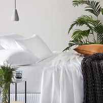 600TC Bamboo Cotton White Sheet Separates