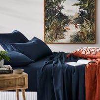 Vintage Washed Linen Old Navy Sheet Set