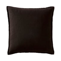 Belgian Black Vintage Washed Linen Cushion