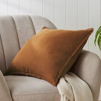 Belgian Brown Sugar Vintage Washed Linen Cushion