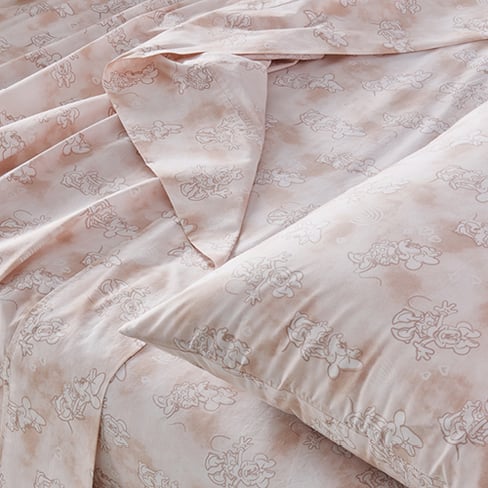 minni mouse pink bed sheet and pillow set