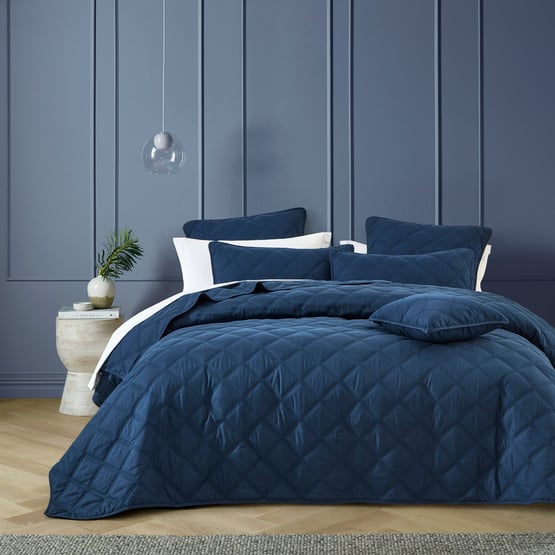 Barclay Navy Coverlet Set OFFLINE