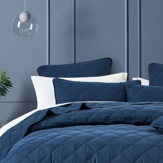 Barclay Navy Coverlet Set OFFLINE