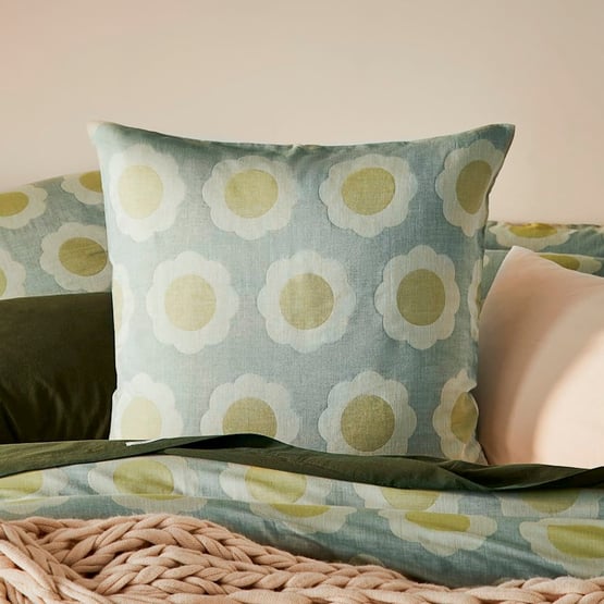 Flowerburst Green European Pillowcase