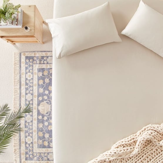 600TC Bamboo Cotton Natural Sheet Separates