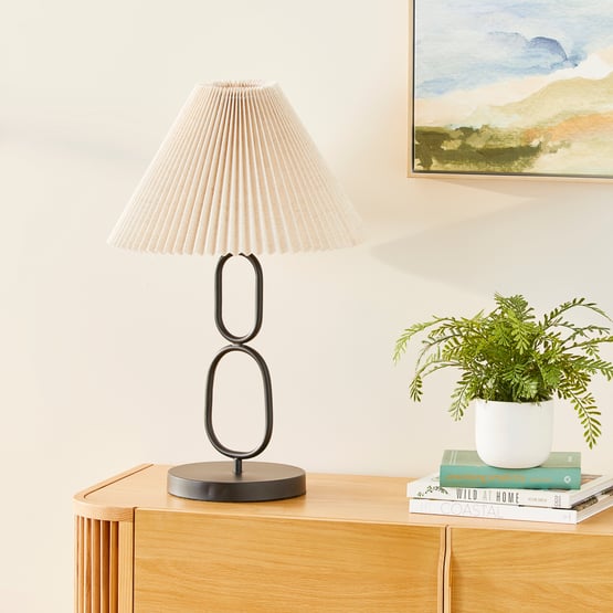 Santos Black & Natural Table Light