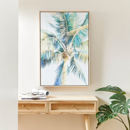 Island Tall Palm Canvas