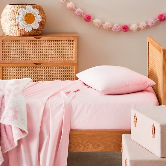 Dreamy Cotton Crystal Pink Sheet Set