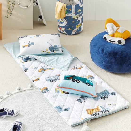 Under Construction Blue Co-ordinating Sleeping Bag