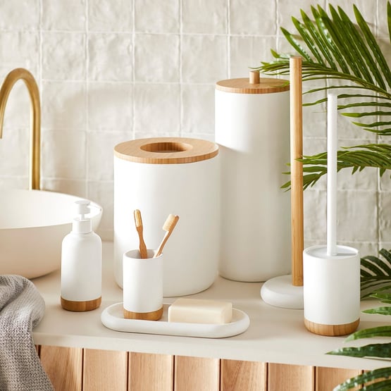Clayton White Bathroom Accessories