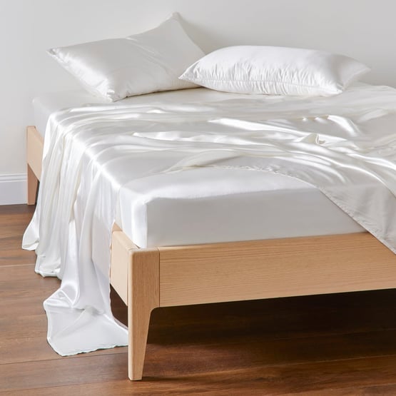 Pure Silk Antique White Sheet Set
