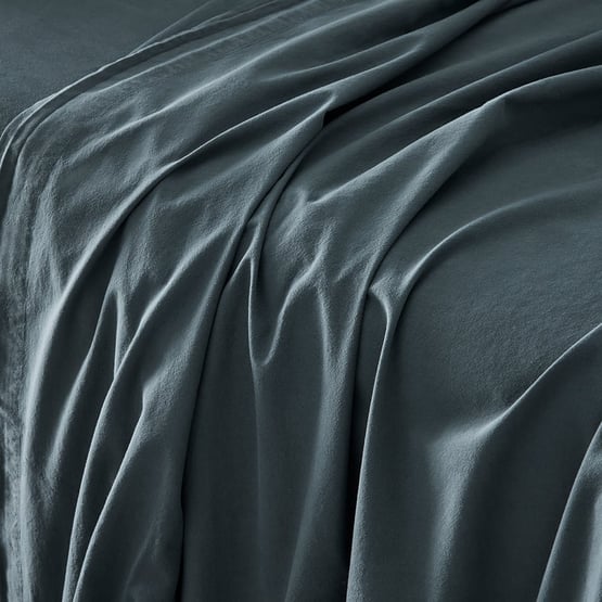 Stonewashed Cotton Dark Slate Sheet Separates