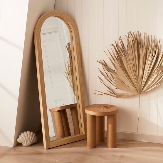 Corfu Natural Floor Arch Mirror