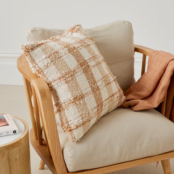 Heidelberg Natural Check Cushion