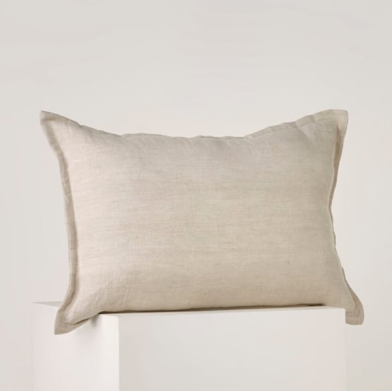 Jamie Linen Natural Long Cotton Cushion