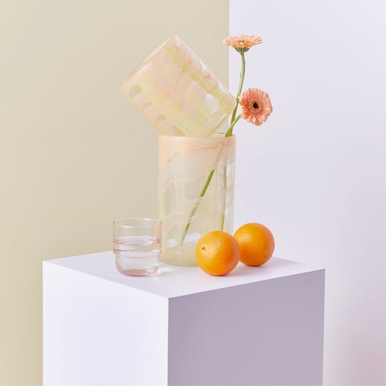 Lattice Orange & Yellow Vase