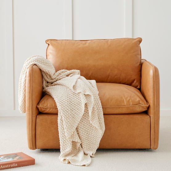 Hallstatt Natural Chunky Knit Throw 