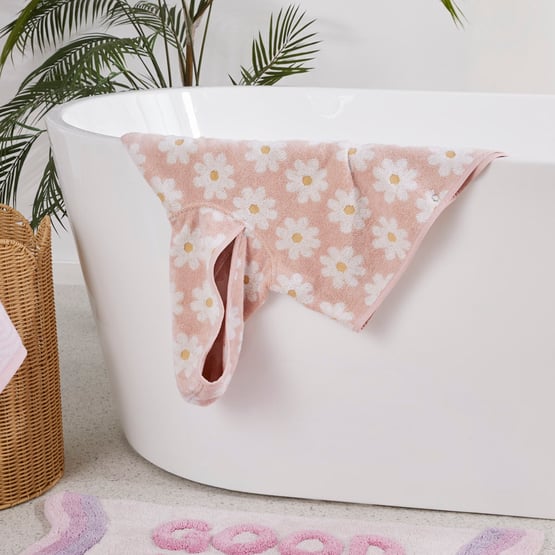 Daisy Floral Hooded Baby Bath Towel