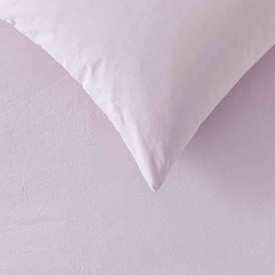 Stonewashed Cotton Lavender Fitted Sheet Set