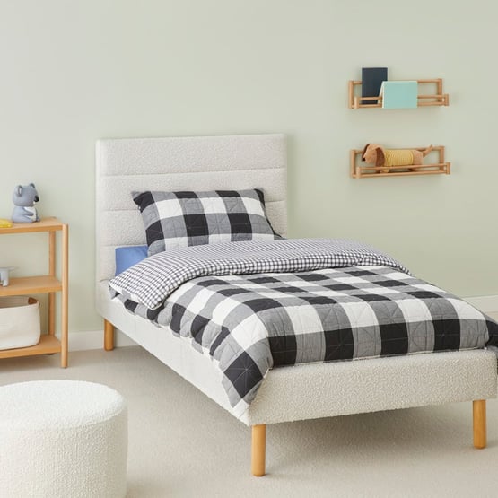 Boucle White Bed