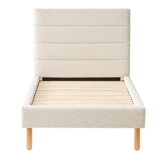 Boucle White Bed