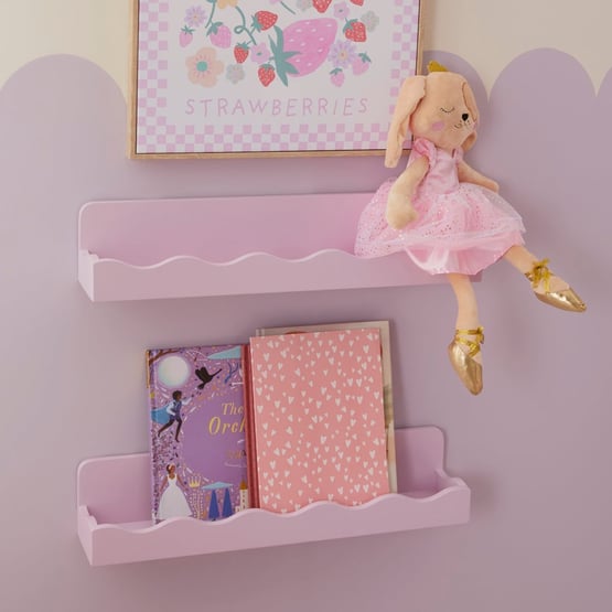 Willow Lilac Wall Book Shelf Pack of 2