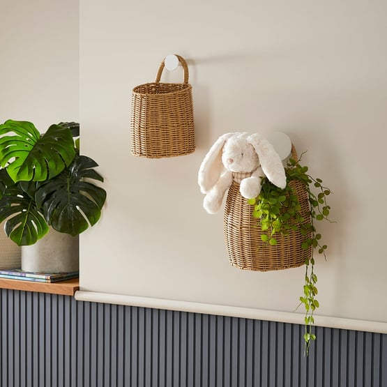 Cleo Natural Hanging Storage Baskets