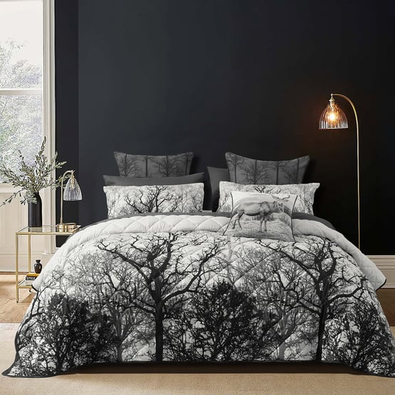 Boscage Black Coverlet Set