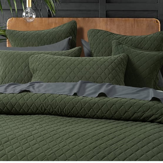 Lester Olive Coverlet Set + Separates