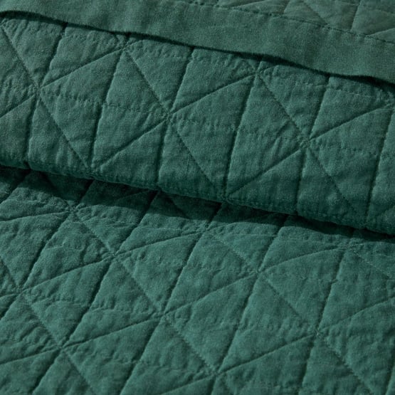 Vintage Washed Linen Balsam Quilted Coverlet Separates