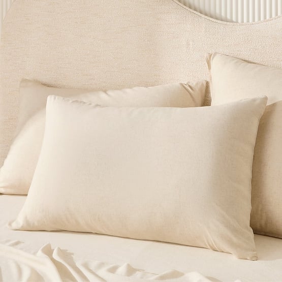 Washed Bamboo Linen Natural Quilt Cover Set + Separates