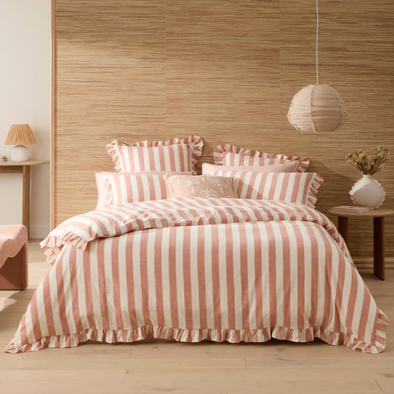 Willow Ruffle Clay Quilt Cover Set + Separates