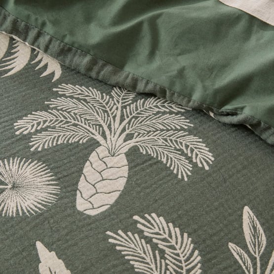 Global Traveller Thyme Jacquard Quilt Cover Separates