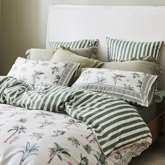 Botanical Garden Green Quilt Cover Set + Separates
